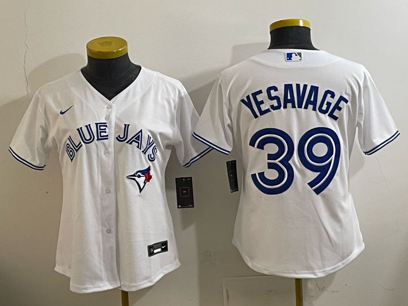Women 2025 Toronto Blue Jays #39 Yesavage white Game Nike MLB Jersey style 001